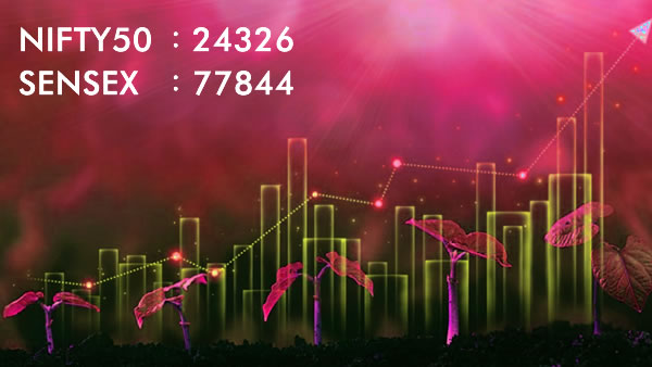 Nifty Closes Lower at 24,326 and Sensex Dips to 77,844 Amid Market Volatility; Bajaj Holdings Profit Jumps 49%